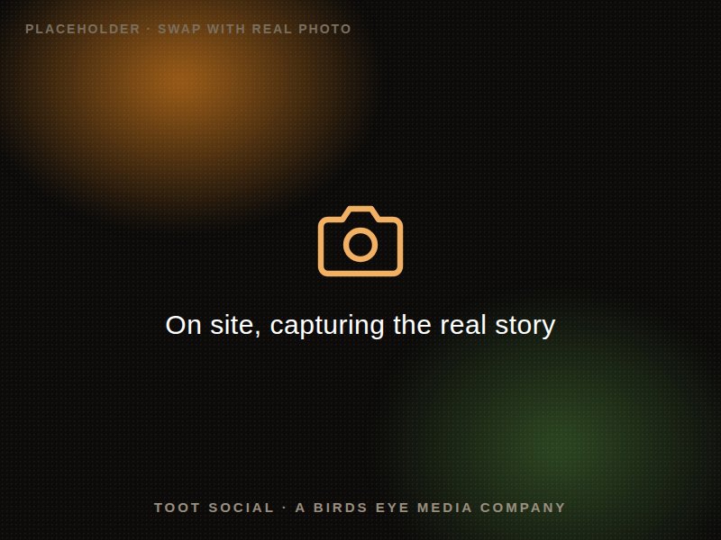 The Toot Social team on a client site visit capturing photo and video content